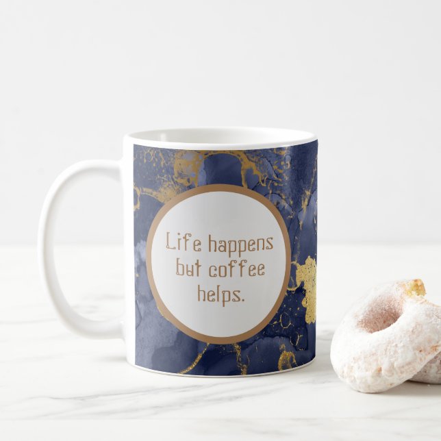 Elegant Inspirational Coffee Mug (With Donut)