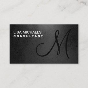 Elegant Interior Decorator Monogram Professional Business Card
