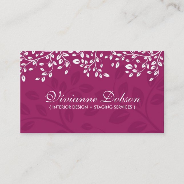Elegant Interior Designer Business Cards (Front)