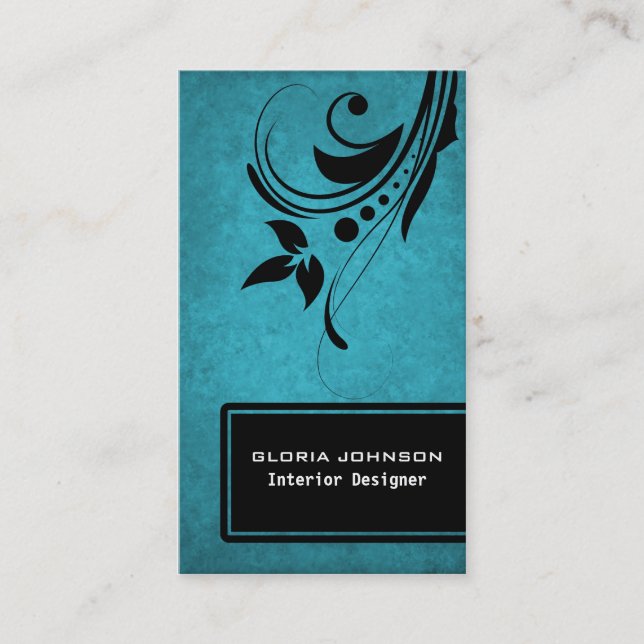 Elegant Interior Designer Business Cards (Front)