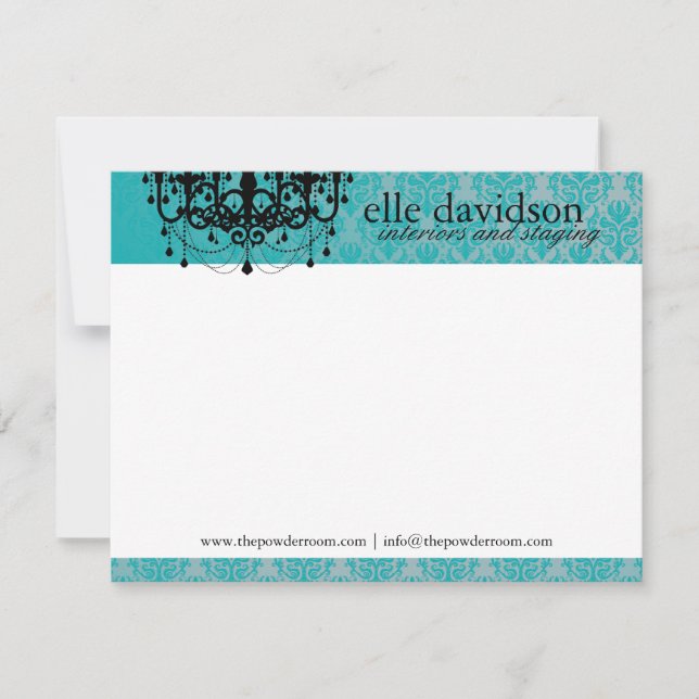Elegant Interior Designer Notecards (Front)