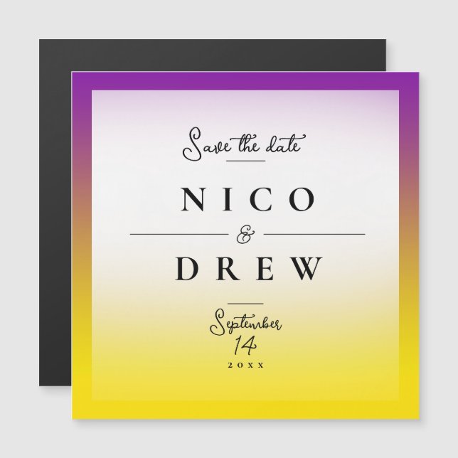 Elegant Intersex Pride Wedding  (Front/Back)