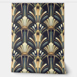 Elegant Intricate Art Deco Luxury Gold Wallpaper<br><div class="desc">"Elegant Intricate Art Deco Luxury Gold Stic & Peel Wallpaper". This piece blends deep blue and green tones with intricate gold detailing for a vibe that’s both vintage and luxe. The rich colours and golden accents bring that classic Art Deco flair, making it a bold, elegant addition to any space....</div>
