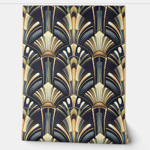 Elegant Intricate Art Deco Luxury Gold Wallpaper