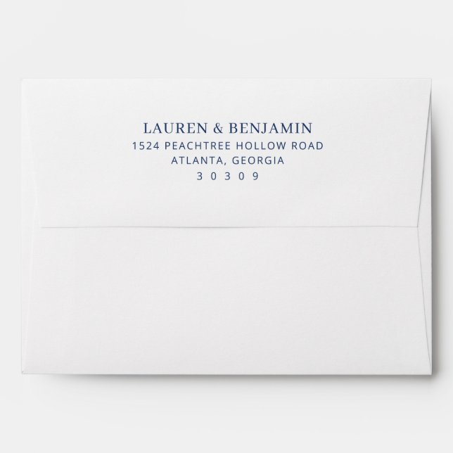 Elegant Invitation Address Design Envelope (Back (Top Flap))