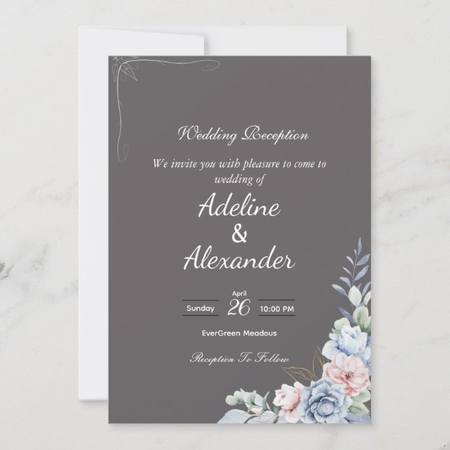 Elegant invitation card (Front)