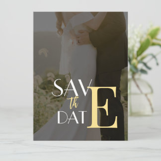 Elegant Invitation Flat Save The Date Card