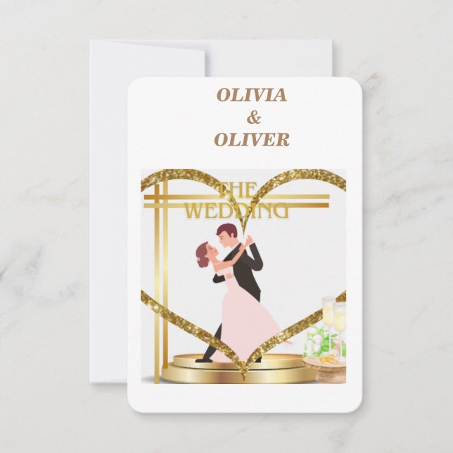 Elegant invitation. thank you card (Front)