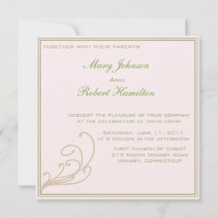 Elegant Invitation with Scroll Detail