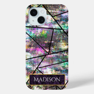 Elegant iridescent girly glitter iPhone 15 case