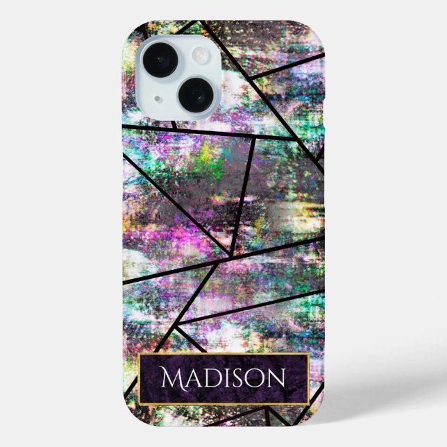 Elegant iridescent girly glitter Case-Mate iPhone case (Back)