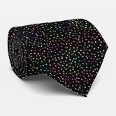 rainbow polka dot tie