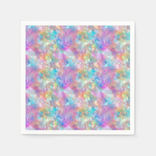 Elegant Iridescent Stained Glass Pattern: Luminous Napkin