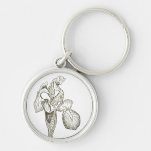 Elegant Iris Keychain