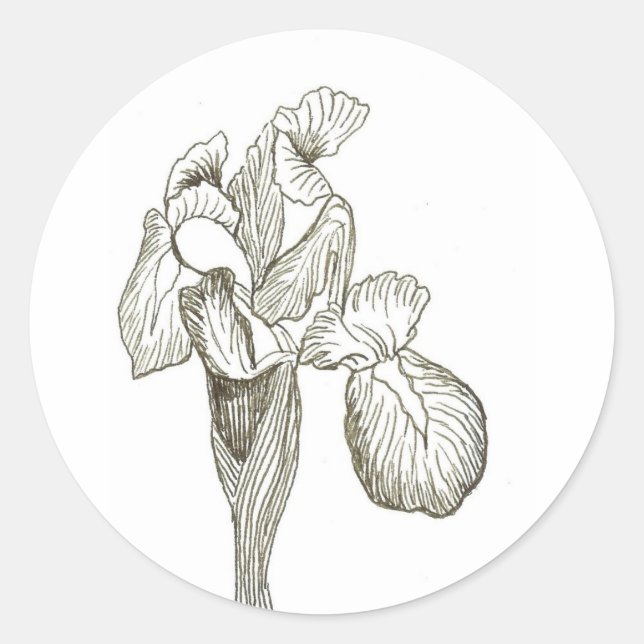 Elegant Iris Sticker (Front)