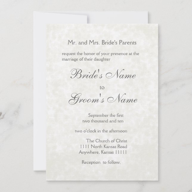 Elegant Iris Wedding Invitation (Front)