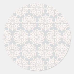 Elegant Islamic Art Design Classic Round Sticker