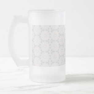 Elegant Islamic Art Design Frosted Glass Beer Mug