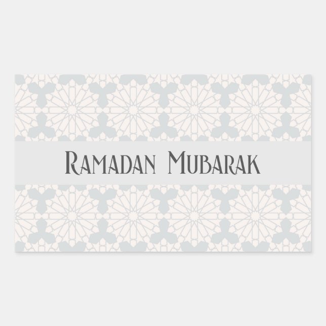 Elegant Islamic Art Design Rectangular Sticker (Front)