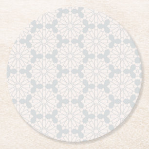 Elegant Islamic Art Design Round Paper Coaster