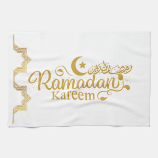 Elegant Islamic Calligraphy Ramadan Decor Tea Towel