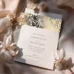 Elegant Islamic Foil Beige Ivory Wedding<br><div class="desc">This beautifully crafted wedding invitation features a refined beige and ivory colour palette with intricate floral motifs and elegant Arabic calligraphy. The front of the card is adorned with a delicate floral border in soft beige, providing a classic and sophisticated frame for the couple's names and wedding details. The back...</div>