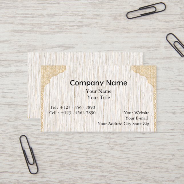 Elegant Islamic-Inspired Business Card  (Front/Back In Situ)