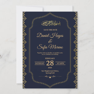 Elegant Islamic Muslim Wedding Invitation