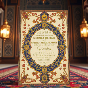 Elegant Islamic Vintage Wedding Invitation
