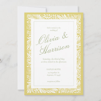 Elegant Island Citrus Wedding Invitation