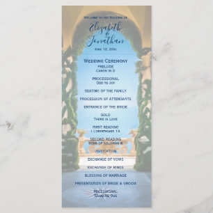 Elegant Italian Arches Lake Como Wedding Programme