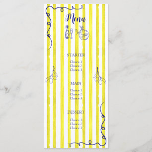 Elegant Italian Birthday  Menu