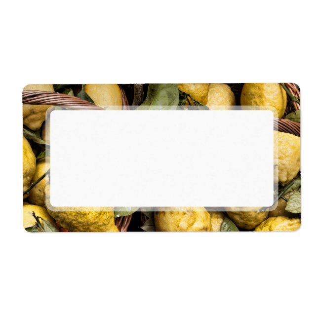 Elegant Italian Lemon Basket Amalfi Coast Lemons (Front)