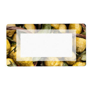 Elegant Italian Lemon Basket Amalfi Coast Lemons