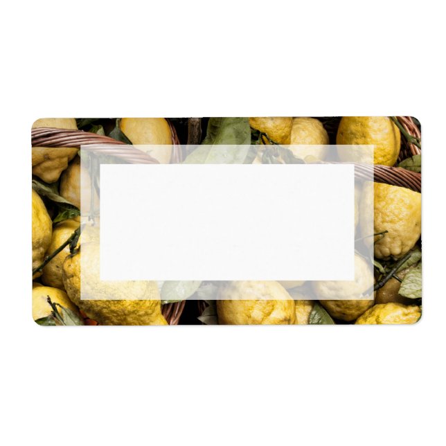 Elegant Italian Lemon Basket Amalfi Coast Lemons (Front)