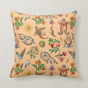 Elegant Italian Renaissance Grotesques Cushion