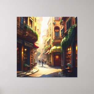 Elegant Italian Street Two Canvas Print
