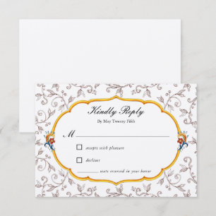 Elegant Italian Wedding RSVP Card
