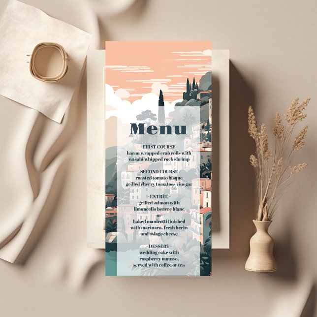 Elegant Italy Capri Destination Wedding Menu (Creator Uploaded)