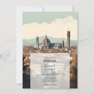 Elegant Italy Florence Destination Bridal Shower Invitation
