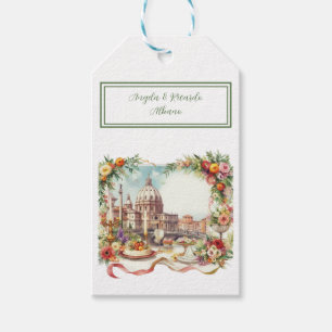 Elegant Italy, invitation to dinner in Florence, Gift Tags