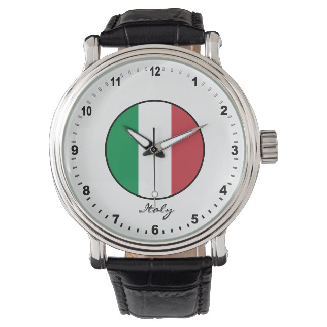 Elegant Italy Watch & Italian Flag / Rome (Front)