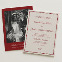 Elegant Ivory and Burgundy Dramatic Opera Wedding