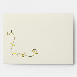 Elegant Ivory and Gold Wedding Invitation Envelope