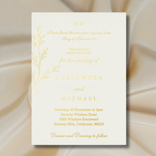 Elegant Ivory Bible Verse Christian Wedding