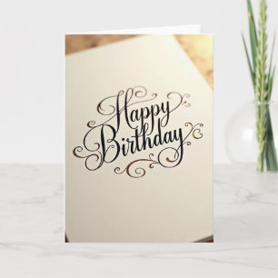 Elegant Ivory Birthday Card