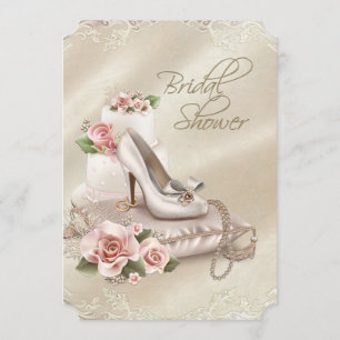 Elegant Ivory Bridal Shower Invitation