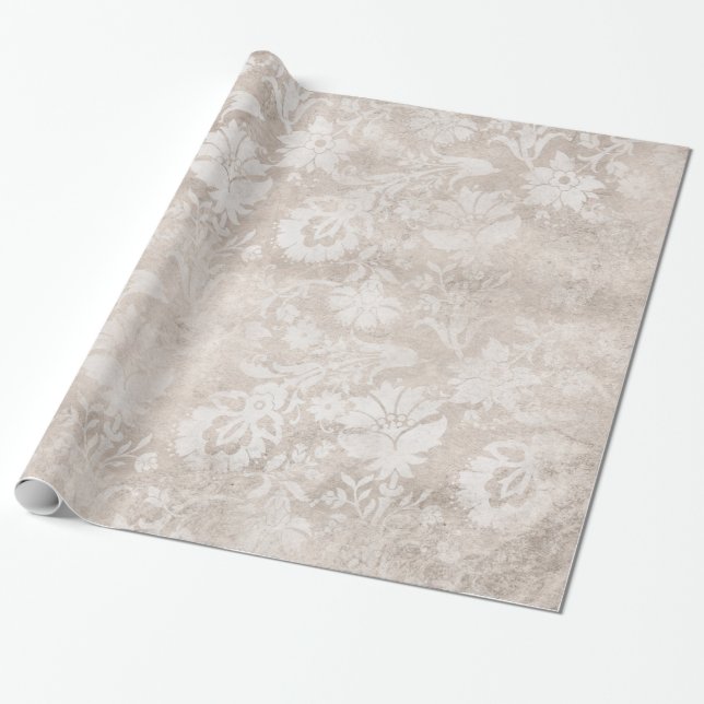 Elegant Ivory damask for all occasions Wrapping Paper (Unrolled)