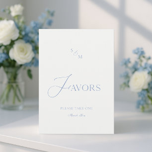 Elegant ivory “Favors” sign Invitation