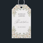 elegant ivory floral bridal shower gift tags<br><div class="desc">Our "ivory floral" collection features beautiful gentle ivory garden floral paired with elegant script for all your occasions. You can choose between different backgrounds of your choice. Please visit our store for more items from this collection.</div>